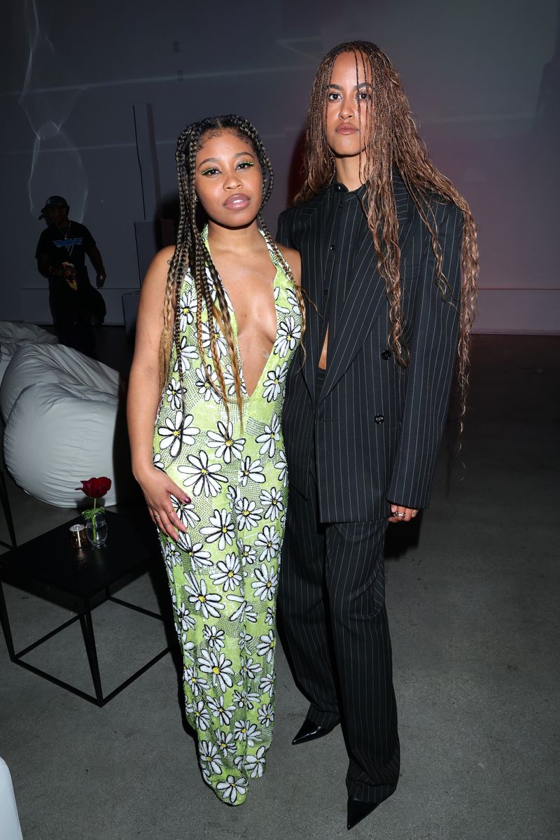 Dominique Fishback and Malia Ann attend the "Swarm" Red Carpet Premiere