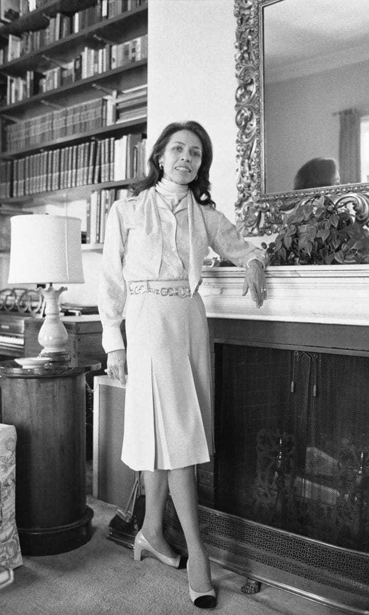 Former Ballerina Maria Paschen Posing at Her Home