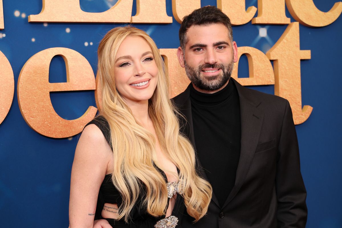 Lindsay Lohan and her husband, Bader Shammas at a screening of Netflix's "Our Little Secret" in New York City
