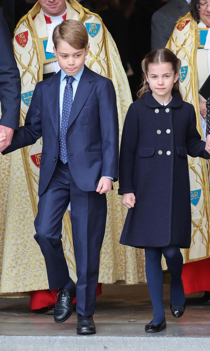 Prince George and Princess Charlotte attend memorial service for great-grandfather Prince Philip