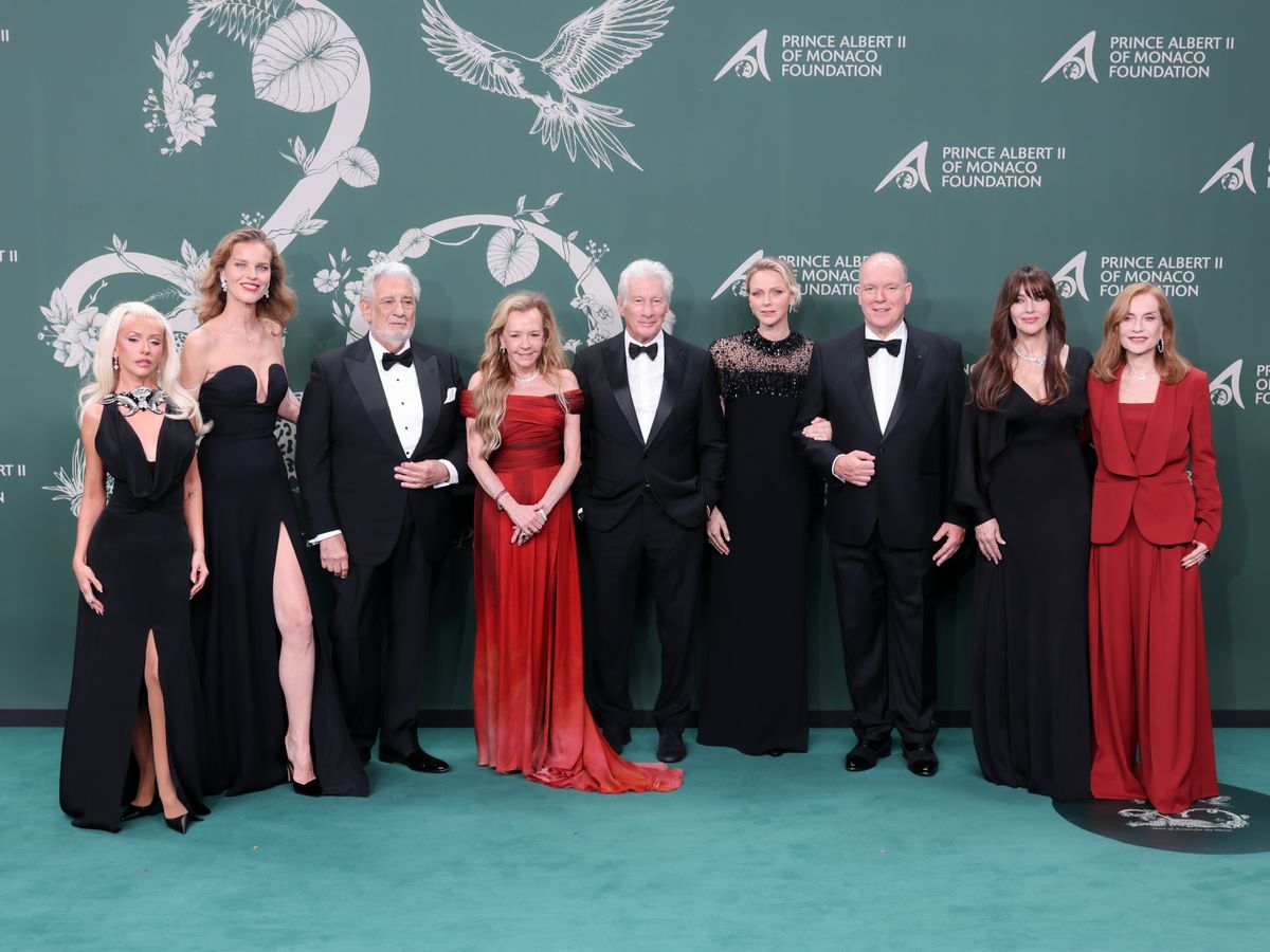 Princess Charlene and Prince Albert joined Christina Aguilera, Eva Herzigová, Plácido Domingo, Caroline Scheufele, Richard Gere, Monica Bellucci and Isabelle Huppert at the 20th anniversary gala of the Prince Albert II of Monaco Foundation.