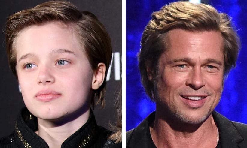 Shiloh is her father Brad Pitt's mini me