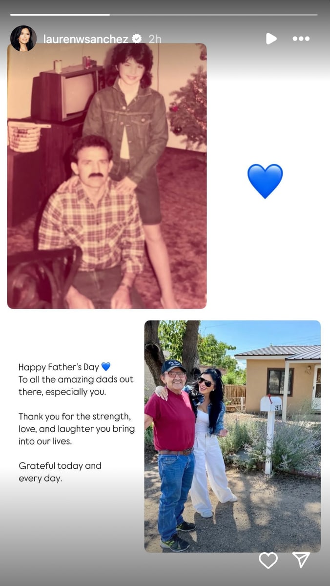 Lauren Sánchez Father's Day post