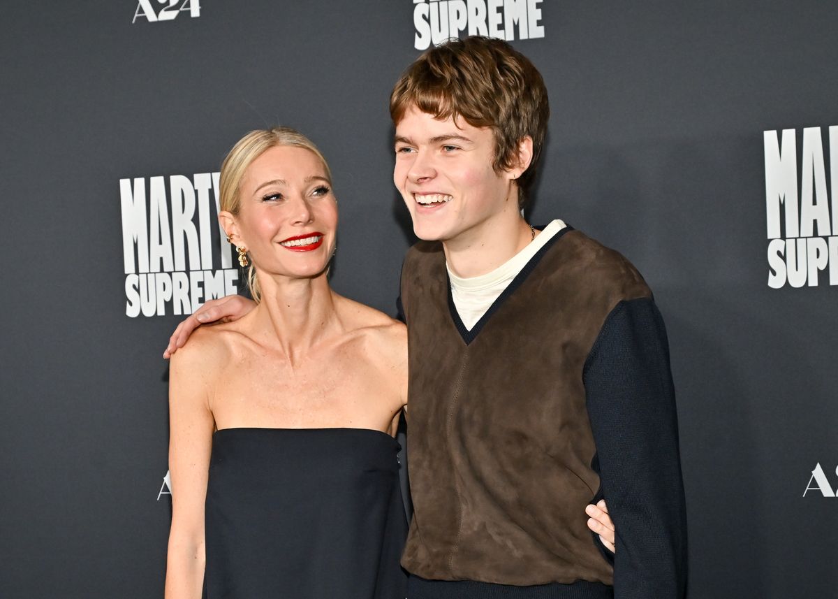 Gwyneth Paltrow and Moses Martin at the "Marty Supreme" Los Angeles Premiere 