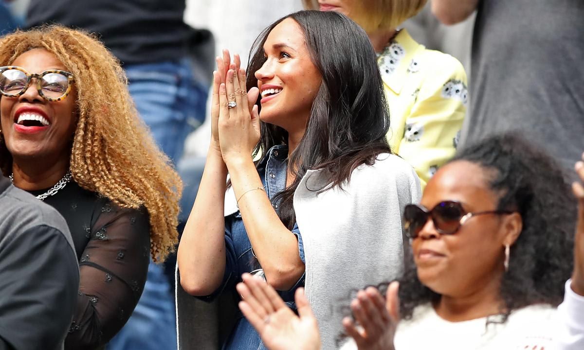 Meghan Markle pictured at the US Open in 2019