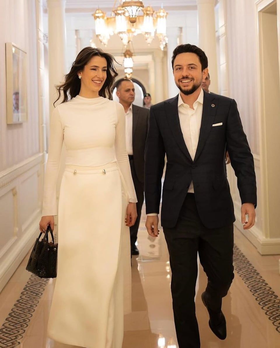 Princess Rajwa glows in white weeks after marking her daughter’s first ...