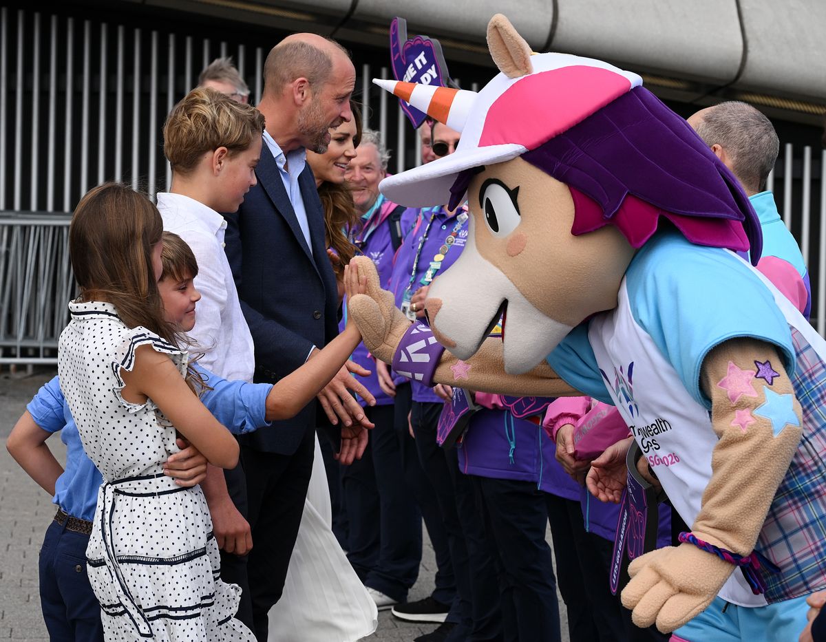 Prince Louis hilariously revealed his big sister's honest assessment of his handstand skills while meeting Team Wales athletes.