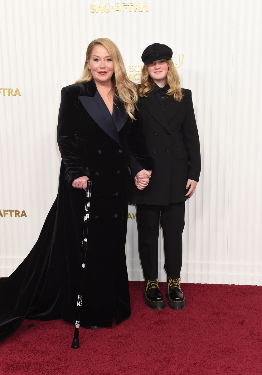 Christina Applegate and daughter Sadie Grace LeNoble on February 26, 2023 in Los Angeles, California.
