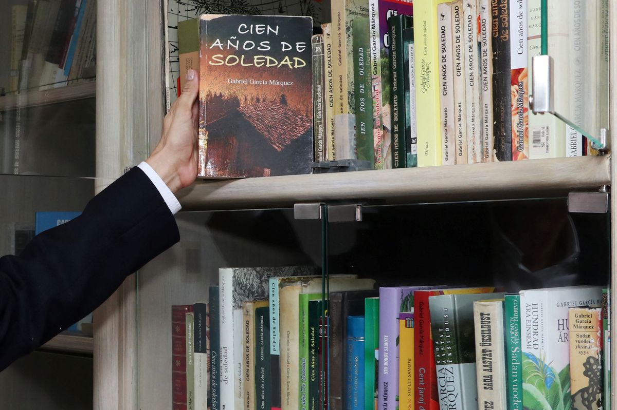 A Spanish edition of "One Hundred Years of Solitude", by Colombian Nobel Prize in Literature Gabriel Garcia Marquez.