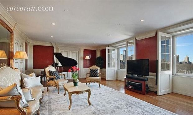 Another feature of the apartment is a grand piano once owned by David.
Photo: Corcoran.com