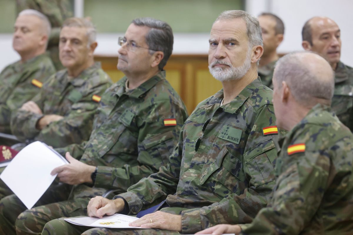 King Felope at the military exercise hosted on October 28, in Valencia