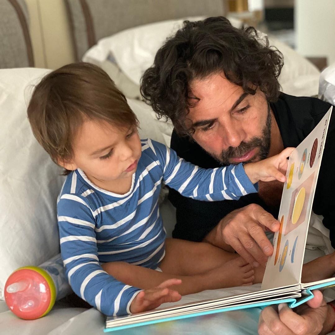 Eva Longoria's husband Jose Baston and son Enrique