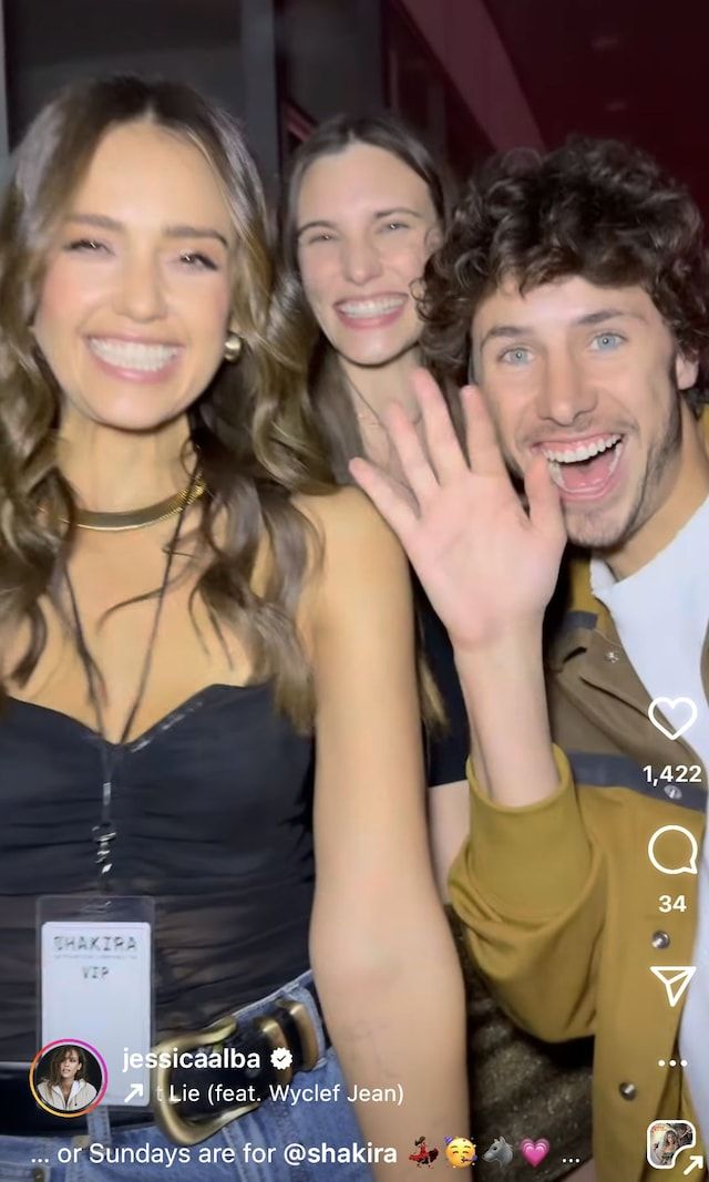 Jessica Alba with Juanpa Zurita and Macarena Achaga