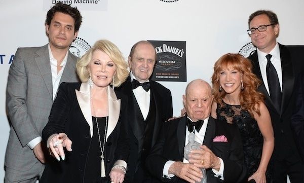 Joan and Kathy attended the Friars Foundation's 2013 tribute to fellow comic Don Rickles (center). Also in the shot: John Mayer, Bob Newhart and Bob Saget.