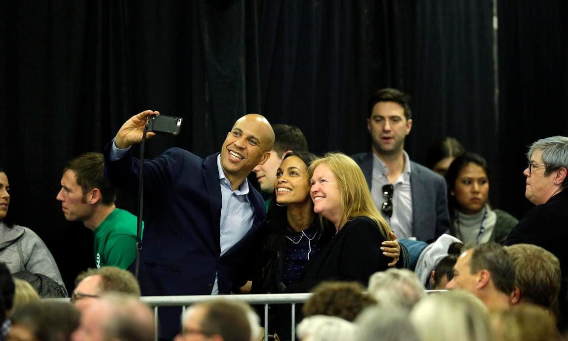 Rosario Dawson and Cory Booker