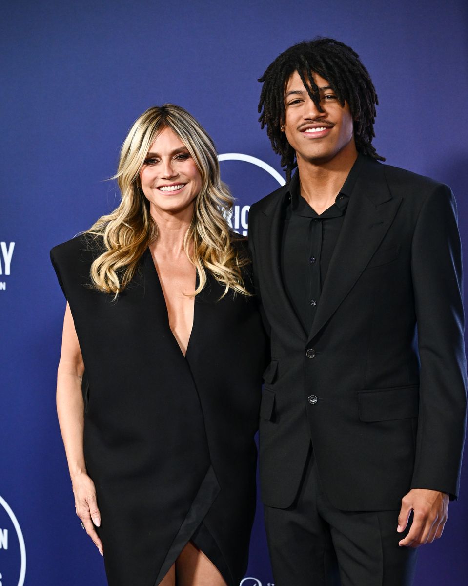 Heidi Klum shares advice with son Henry in stunning all-black looks at ...
