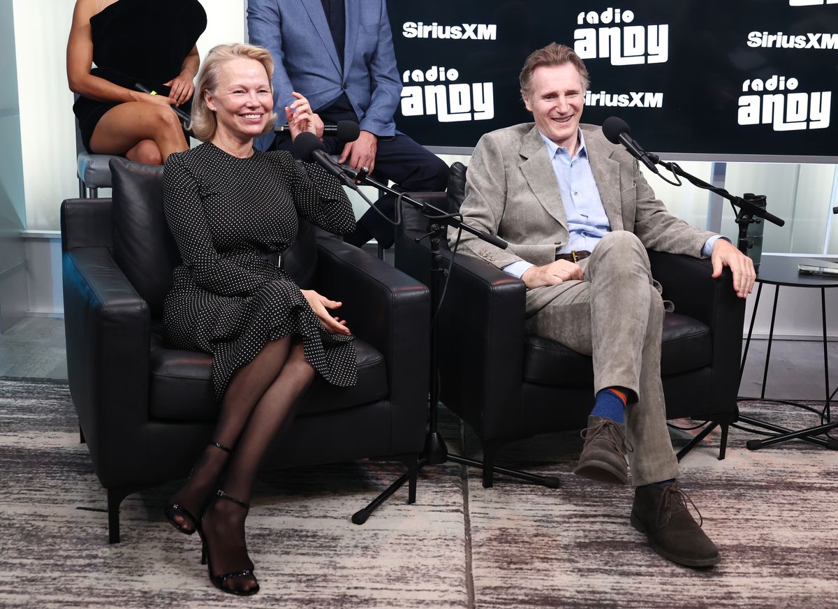 Pamela Anderson and Liam Neeson have been promoting their new film, "The Naked Gun"