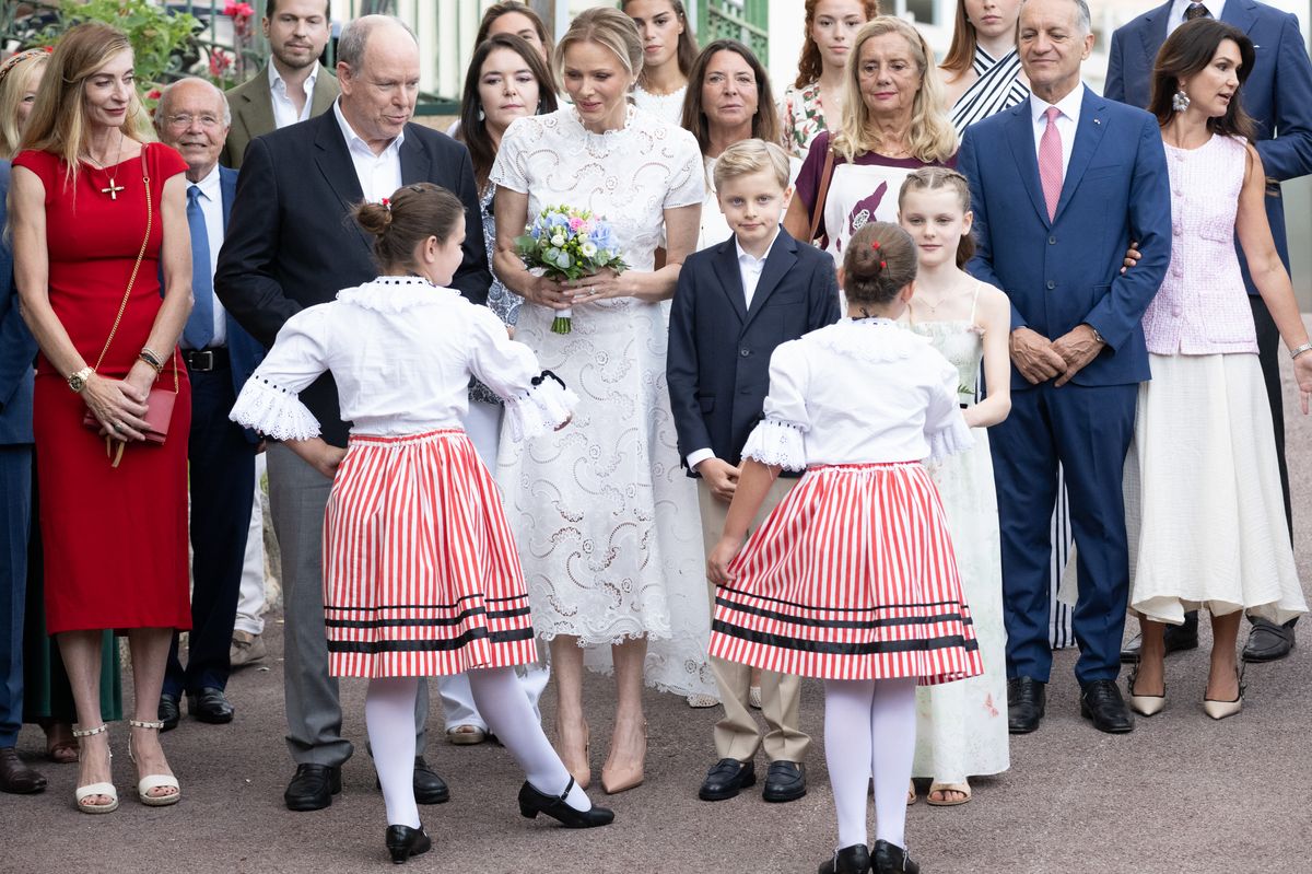MONACO, MONACO - SEPTEMBER 06: (EDITOR'S NOTE : NO TABLOIDS WEB & PRINT, NO DAILY MAIL, NO DAILY MAIL GROUP, NO BILD, NO CHI, NO VOICI, NO CLOSER)  Prince Albert II of Monaco, Princess Charlene of Monaco, Prince Jacques of Monaco and Princess Gabriella of Monaco attend The "U CavagnÃ«tu" - Traditional Monegasque Picnic on September 06, 2025 in Monaco, Monaco. (Photo by David Niviere/SC Pool - Corbis/Getty Images)