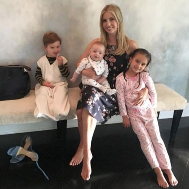 The businesswoman has been missing her "monkeys," while she has been in Ohio for the convention.
<br>
Photo: Instagram/@IvankaTrump
