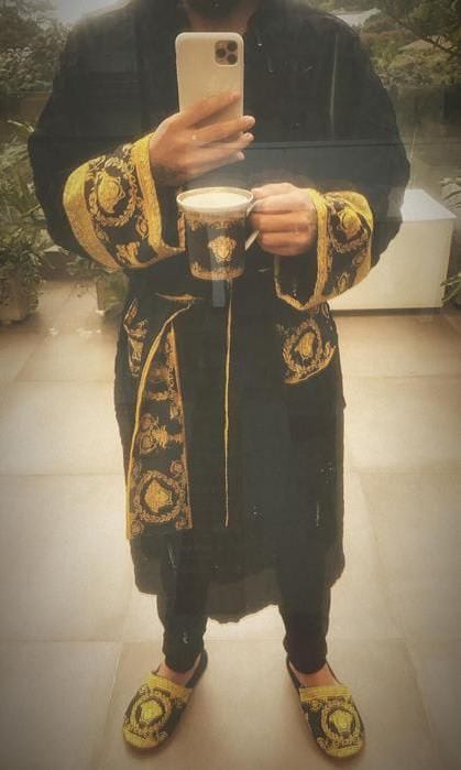 Maluma Versace outfit