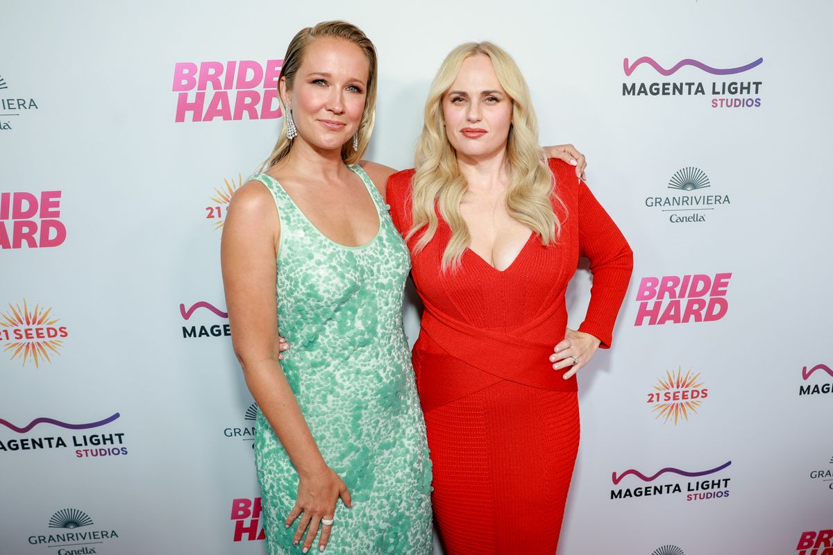 Camp and Wilson at the premiere of 'Bride Hard'