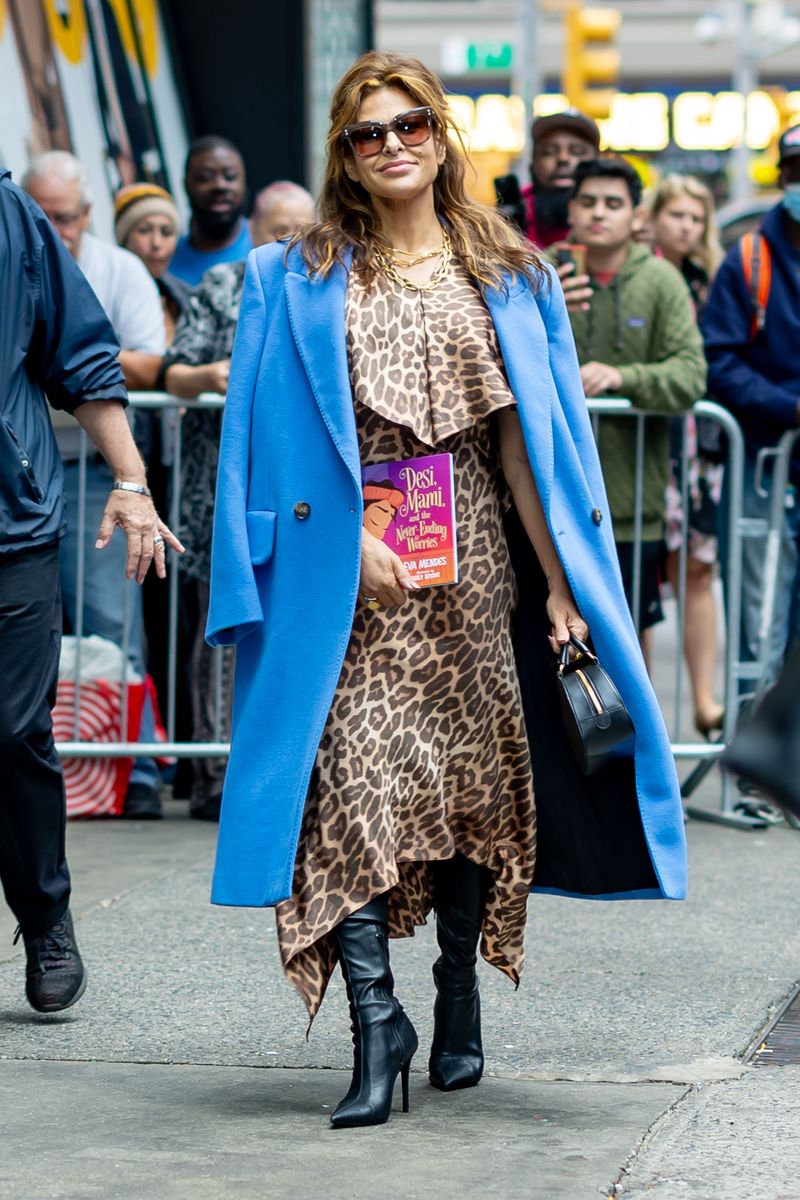 Eva Mendes in New York City with her new book 'Desi, Mami, and the Never-Ending Worries'