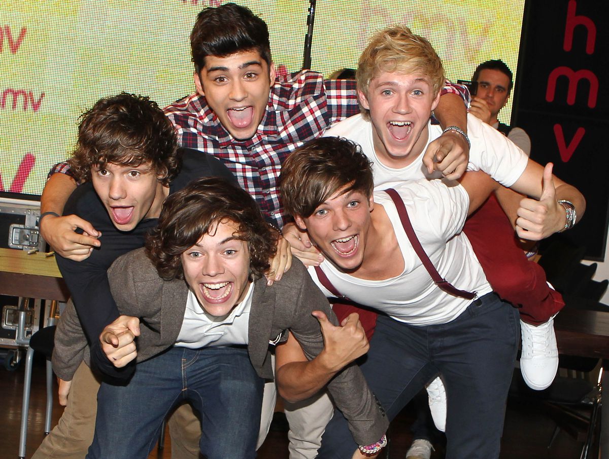 The band One Direction in London, in 2011