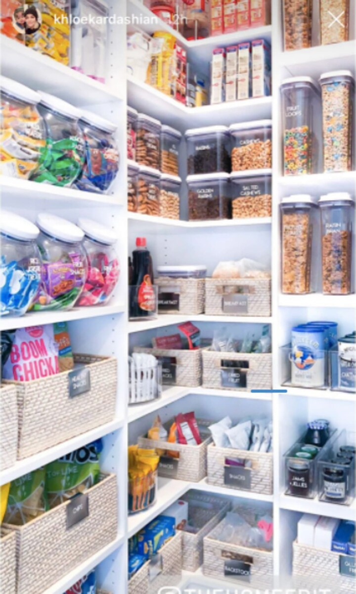 Khloe Kardashian's old pantry