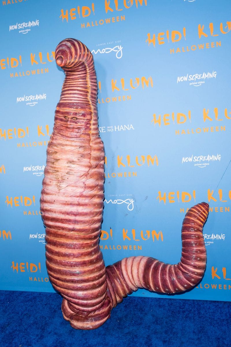 In 2022, she dressed as a giant worm 