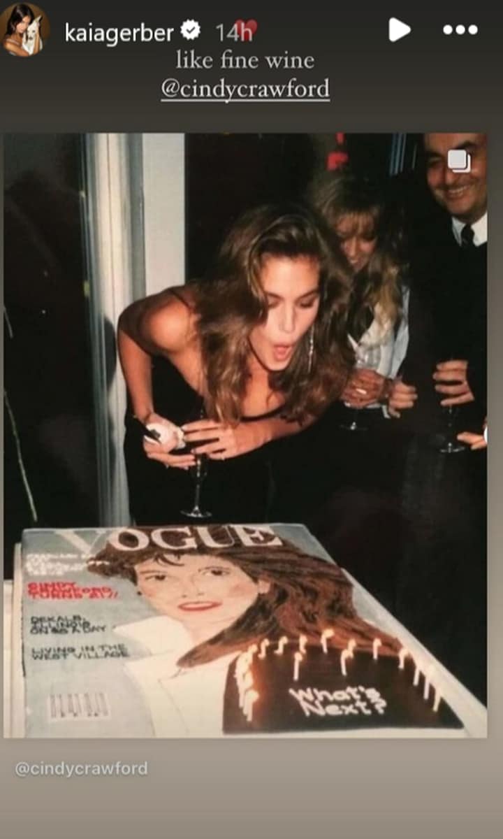 Cindy Crawford on her birthday