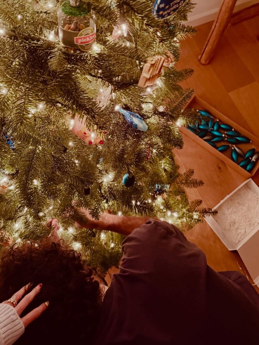 Gomez and Blanco decorated their first Christmas tree together