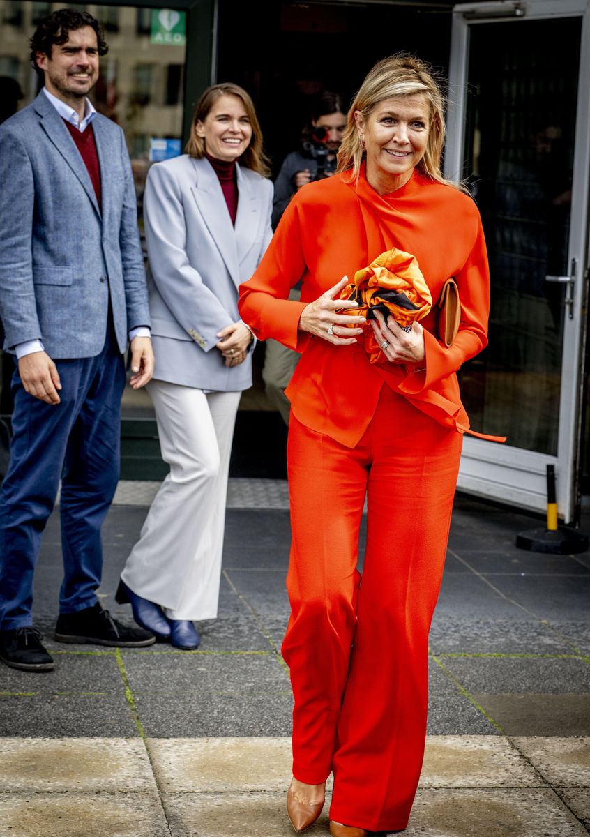 The Dutch queen attended a gathering surrounding the documentary Echte Mannen Huilen Niet, or Real Men Don’t Cry.