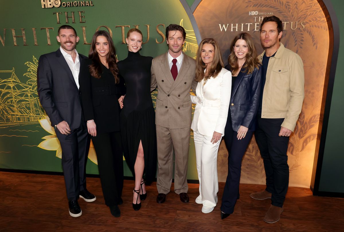 The Schwarzenegger family attended the premiere of 'The White Lotus' to support Patrick