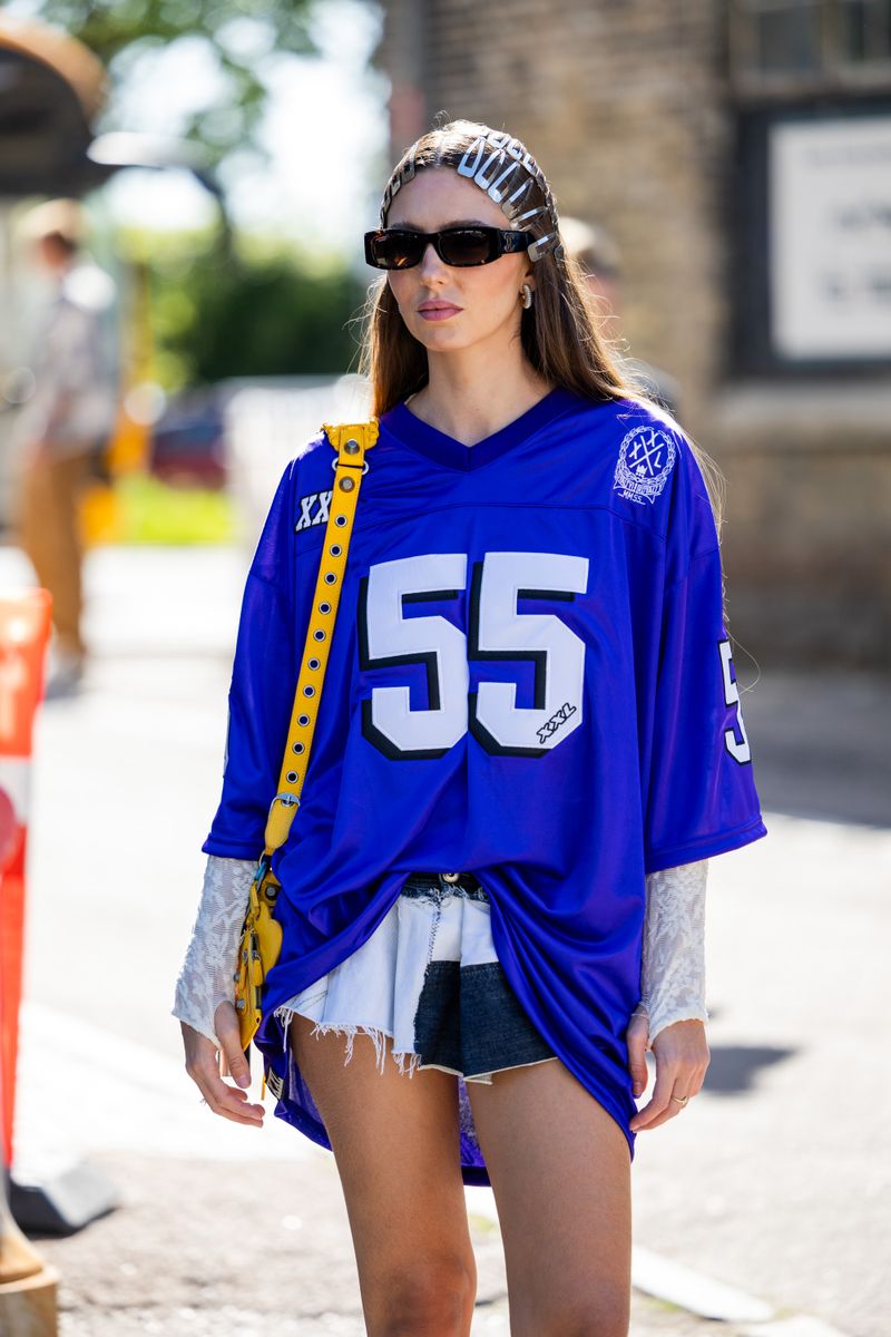 The jersey-and-denim-short-shorts combo is making a major comeback in 2026.