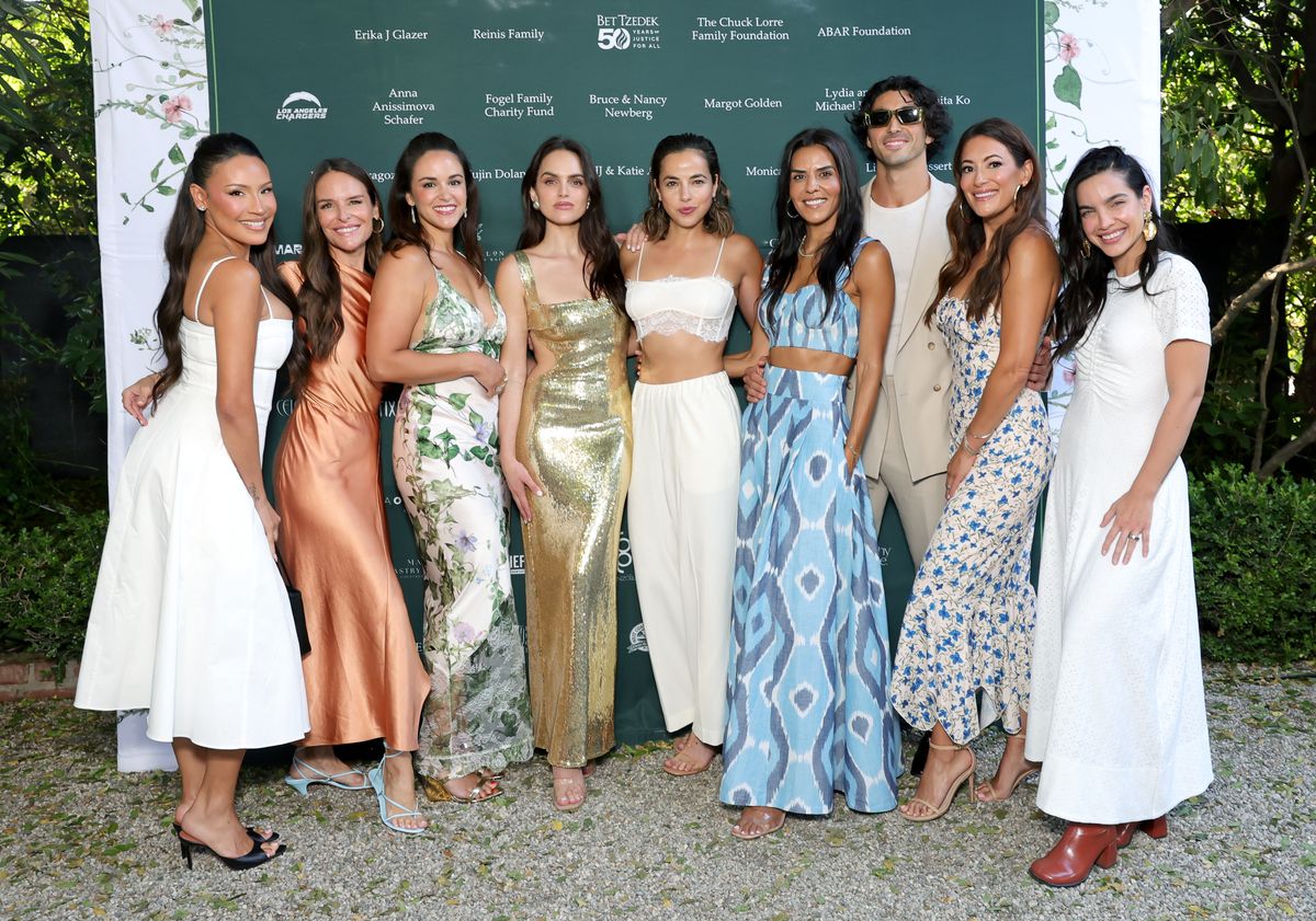 Desi Perkins, Yara Martinez, Melissa Fumero, Kassidy Ramirez, Cristina Rodlo, Elsa Marie Collins, Co-founder, This Is About Humanity, Taylor Zakhar Perez, Angelique Cabral and Maria Gabriela de Faria attend the This Is About Humanity Soiree on August 23, 2025 in Los Angeles