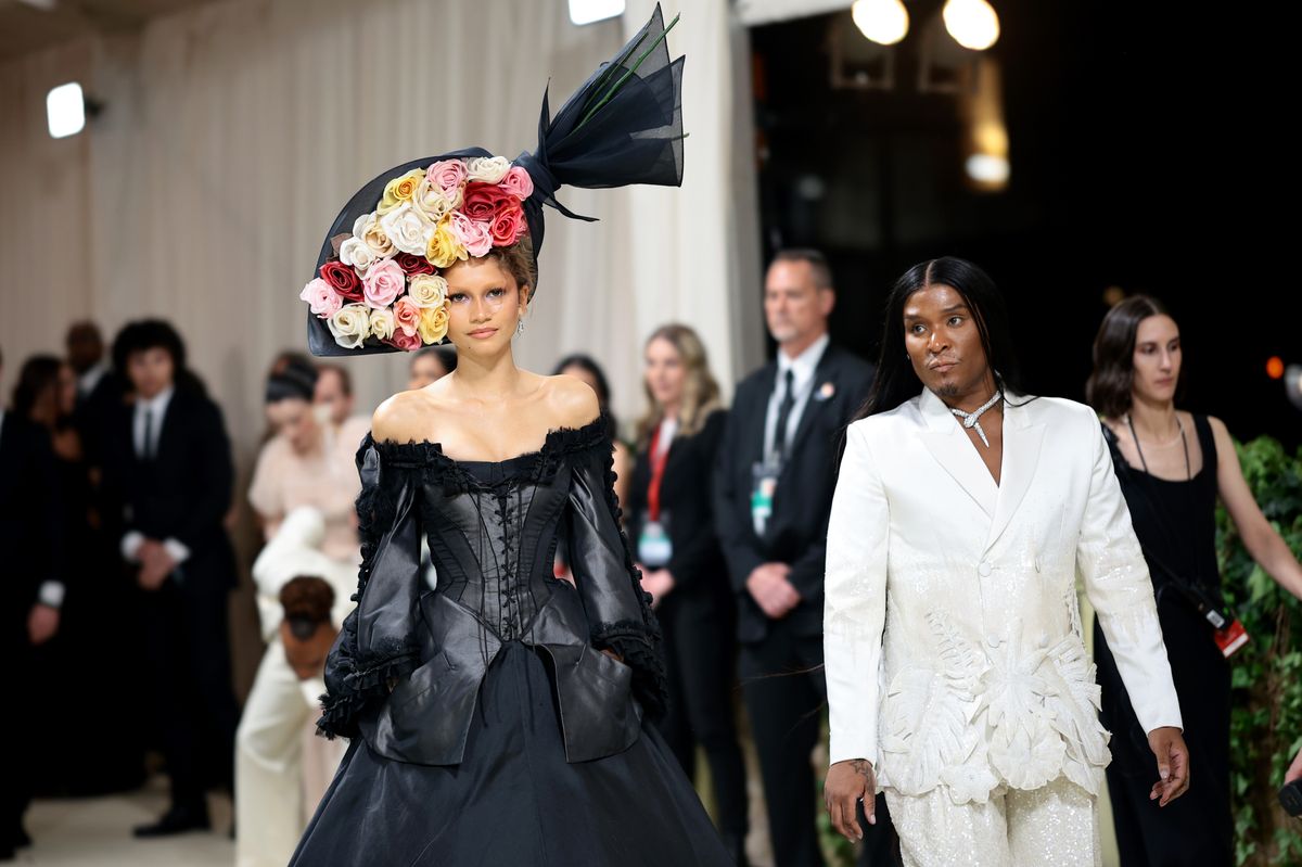 Zendaya and Law Roach attend The 2024 Met Gala Celebrating "Sleeping Beauties: Reawakening Fashion" 