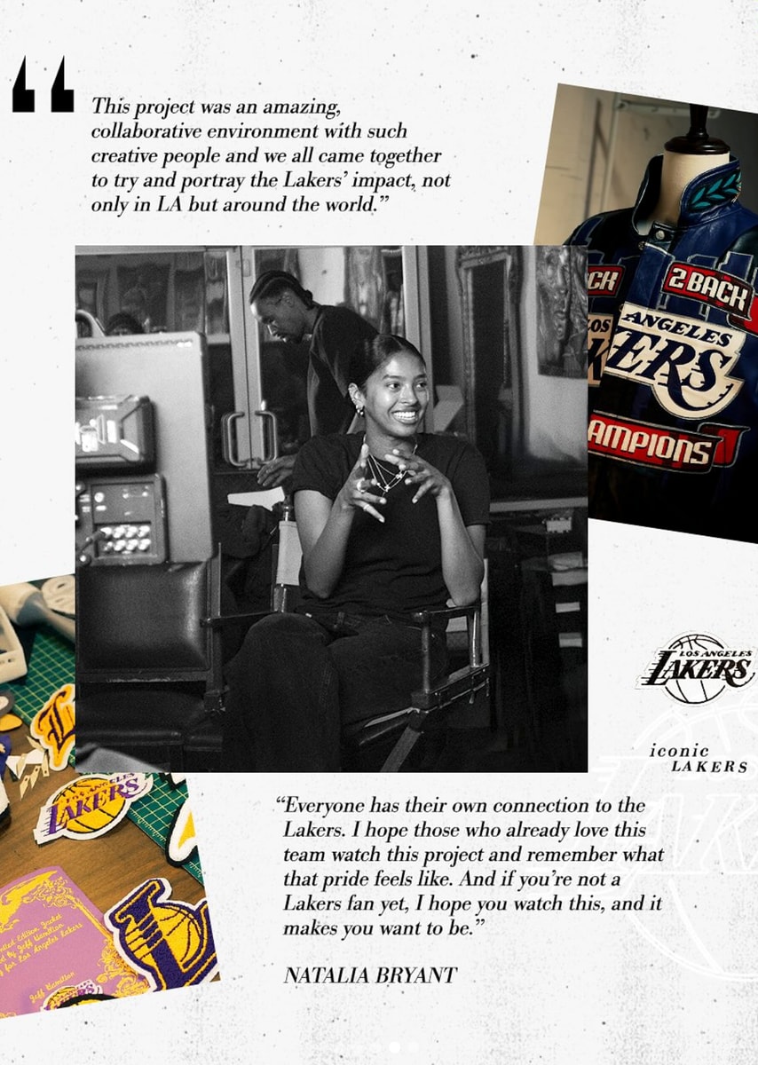 Natalia reflected on the experience, “This project was an amazing, collaborative environment with such creative people and we all came together to try and portray the Lakers’ impact."