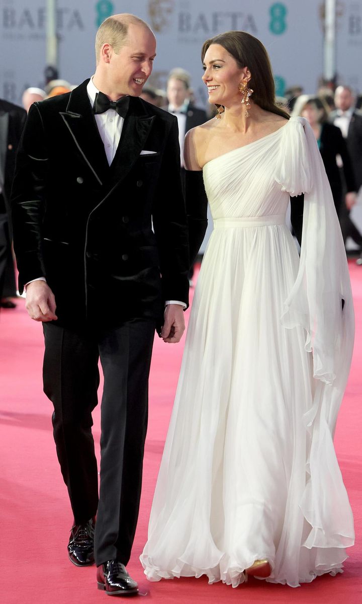 The Prince and Princess of Wales pictured at the 2023 EE BAFTA Film Awards