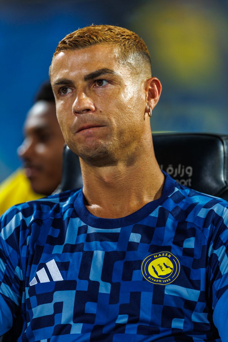 Cristiano Ronaldo debuts new hair color during the Saudi Pro League game between Al Riyadh and Al Nassr