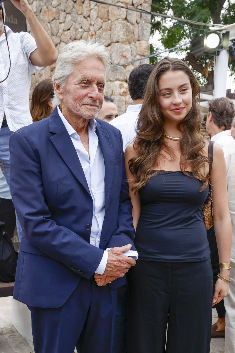 Michael Douglas and his daughter Carys shared a sweet father-daughter moment during the special celebration in Mallorca.