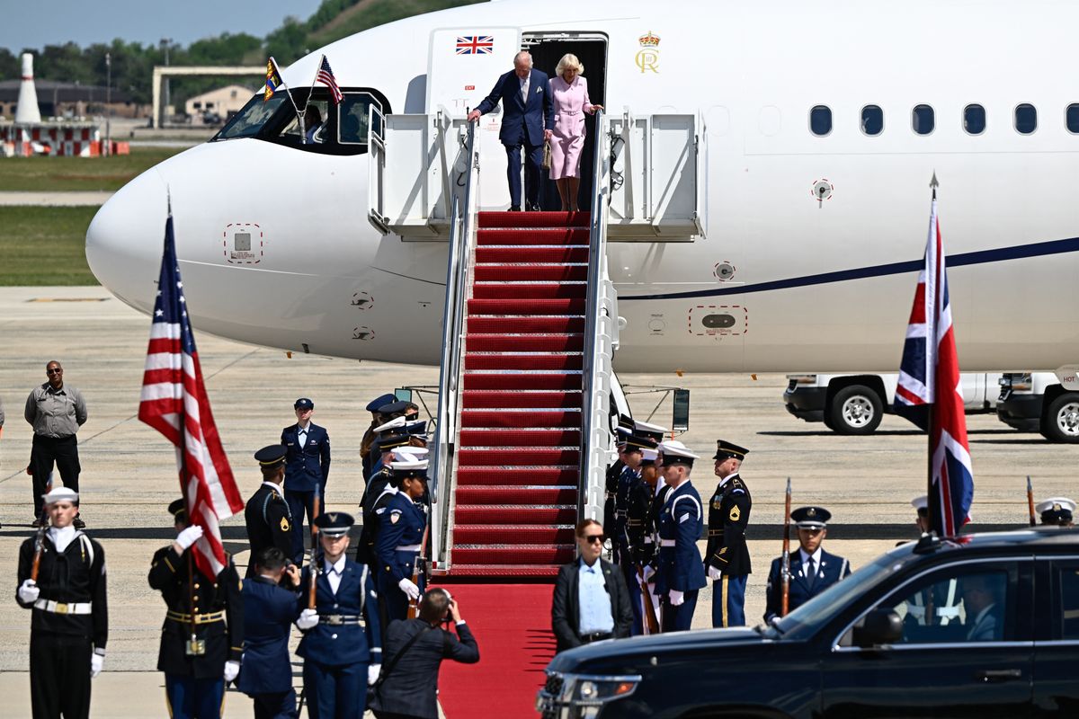 King Charles III arrives in Washington Monday for a high-stakes state visit aimed at salvaging Britain's frayed ties with Donald Trump, amid extra-tight security following an attack on a gala dinner attended by the US president.