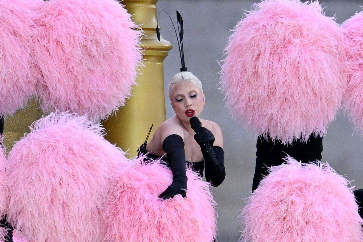 Olympia, Paris 2024, singer Lady Gaga performs before the opening ceremony of the Summer Olympics. 
