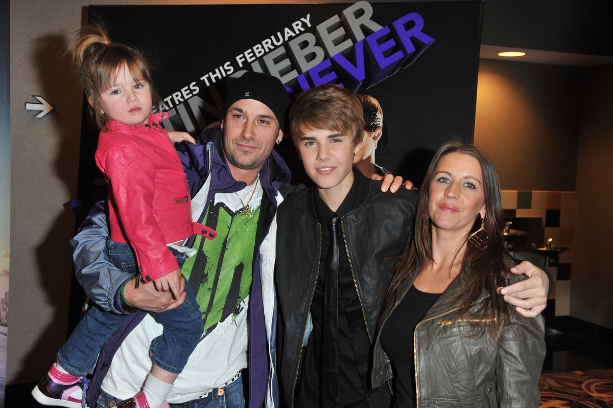 Justin, his sister Jazmyn, and his parents, Jeremy and Pattie