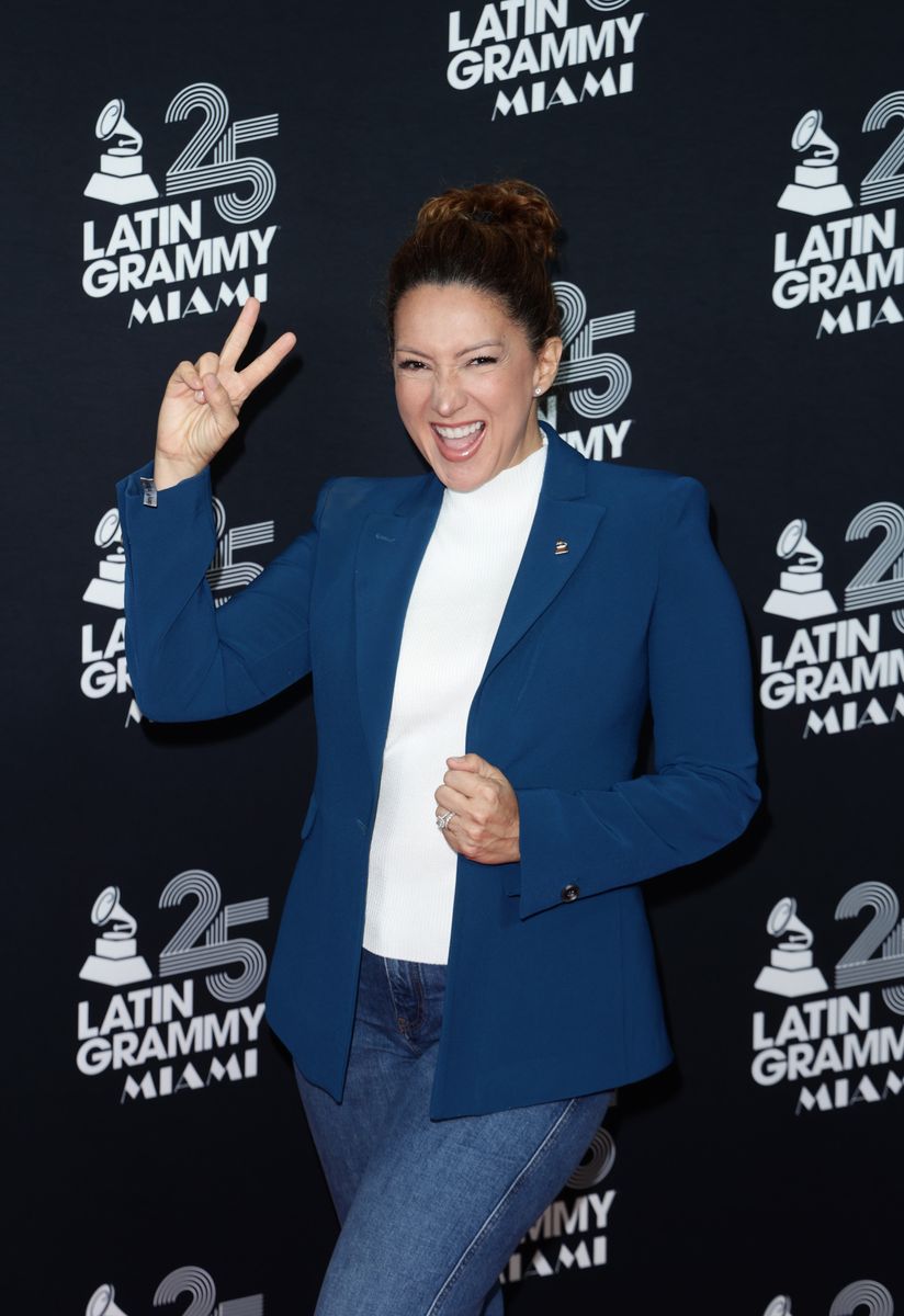 Erika Ender attends the 25th Annual Latin GRAMMY Awards Official Announcement on April 17, 2024 in Miami,