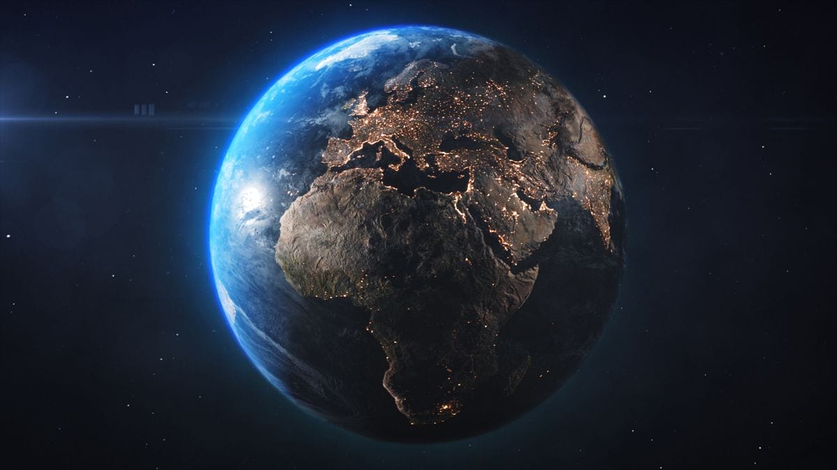 Planet Earth Satellite View from NASA: 