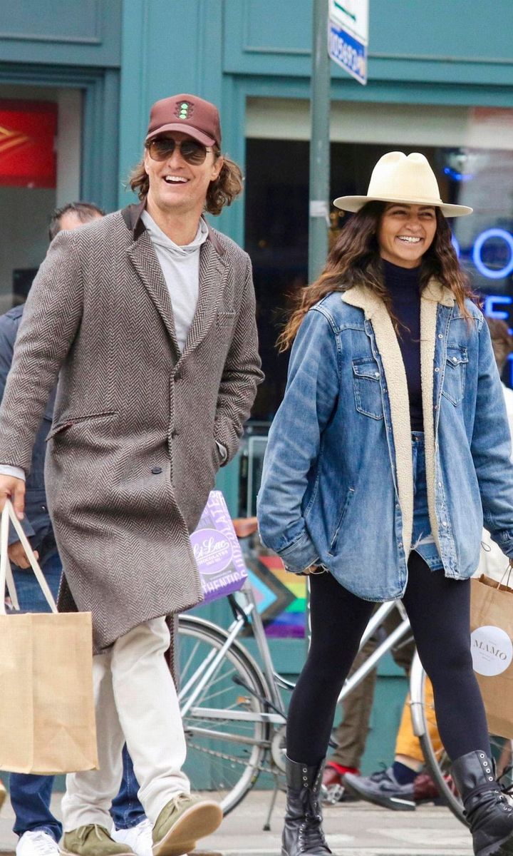 Matthew McConaughey and Camila Alves look stylish as they go on a stroll in New York