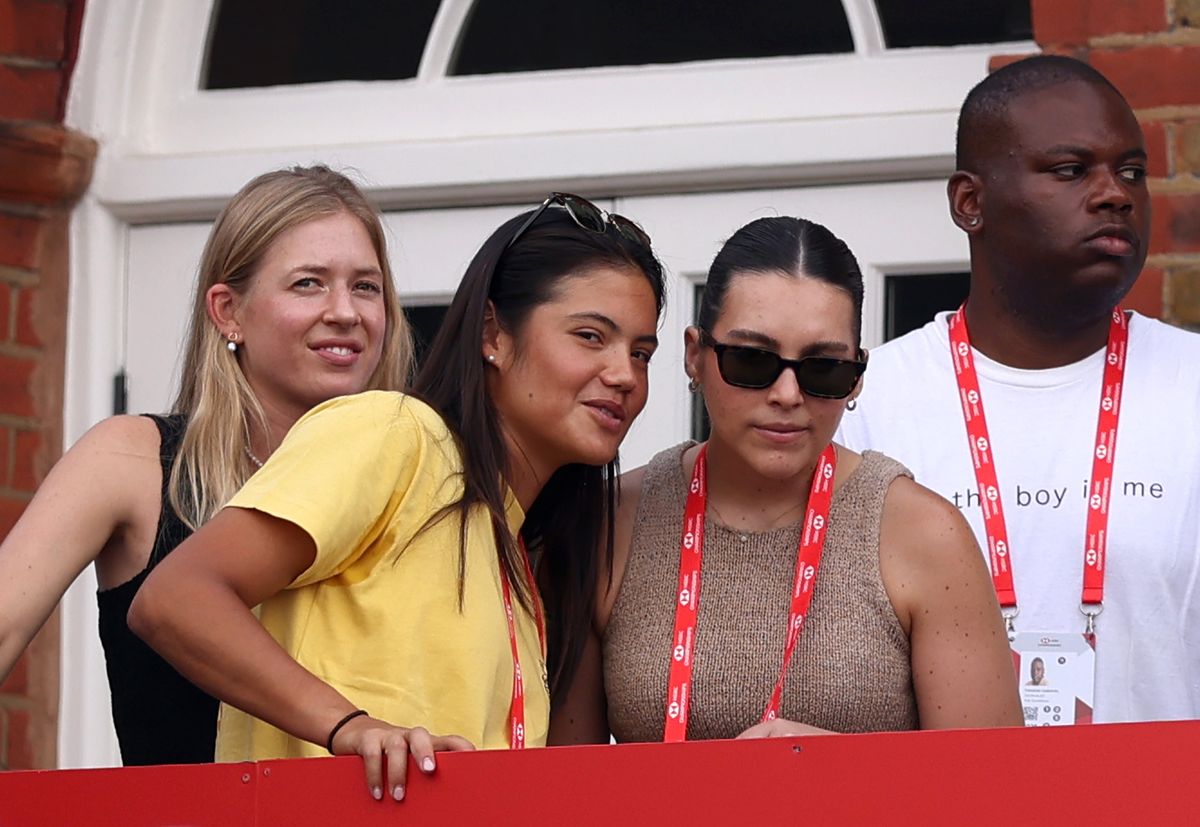 Emma Raducanu is seen in attendance during the Men's Singles Semifinal match between Carlos Alcaraz
