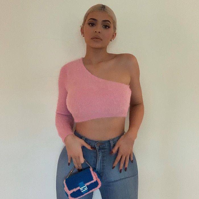Kylie wearing pink top