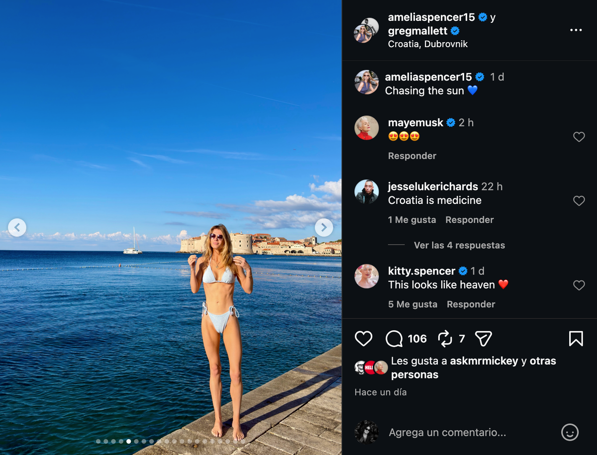 The pale blue string bikini was particularly suited to the seaside setting
