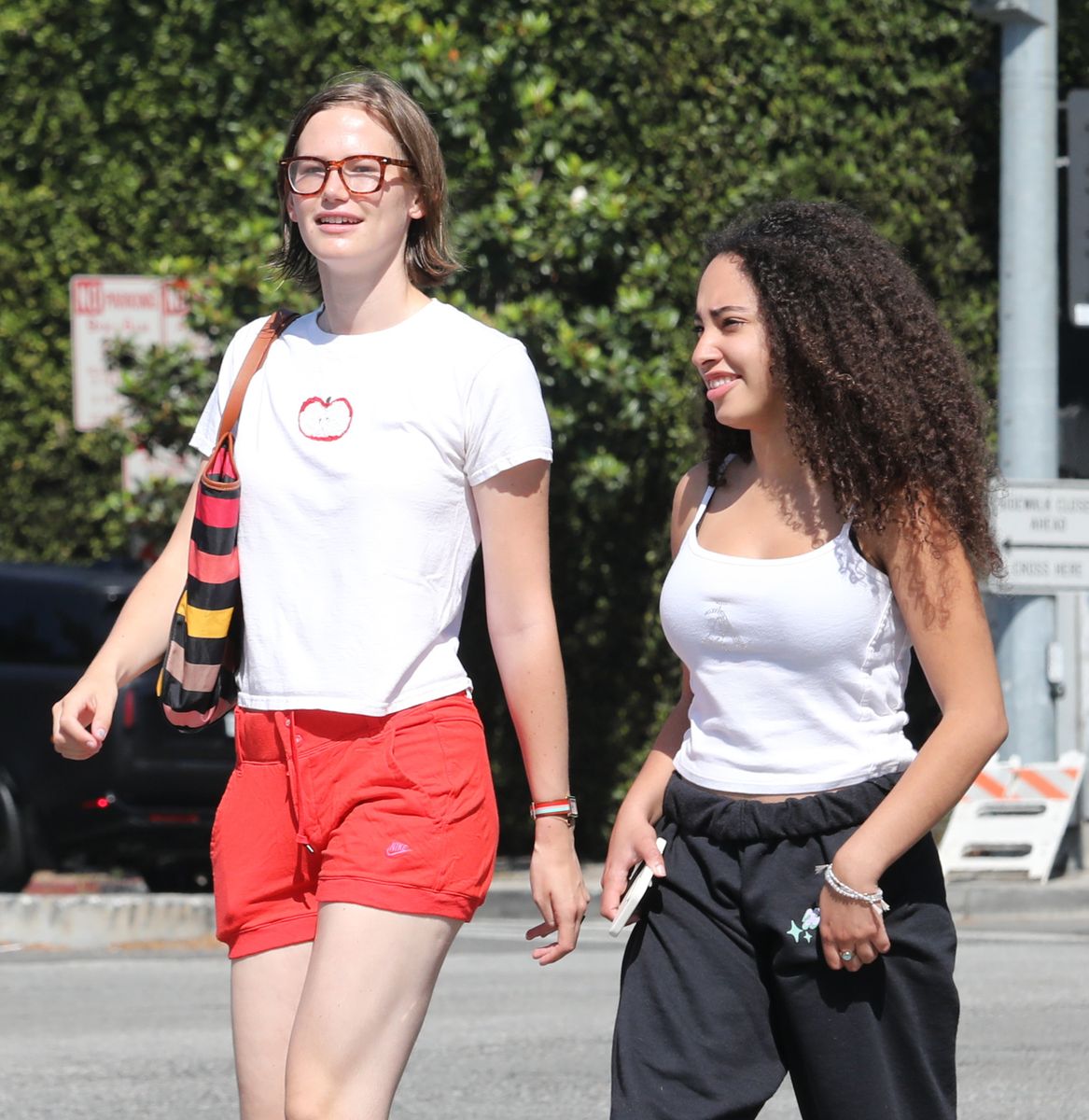 Violet was spotted with a friend as she enjoyed her summer break